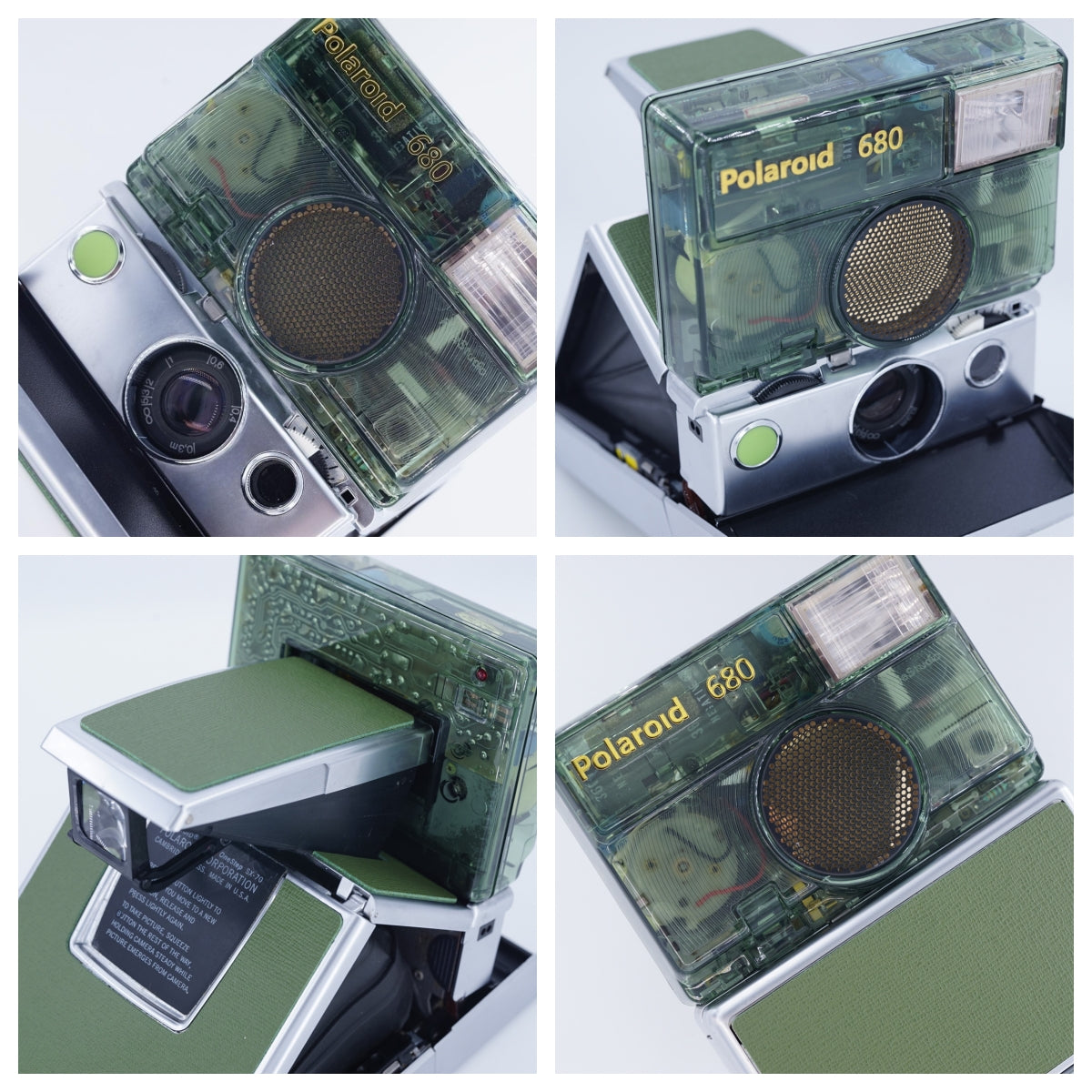 POLAOID SX70/SONAR/680/690 GREEN SKIN