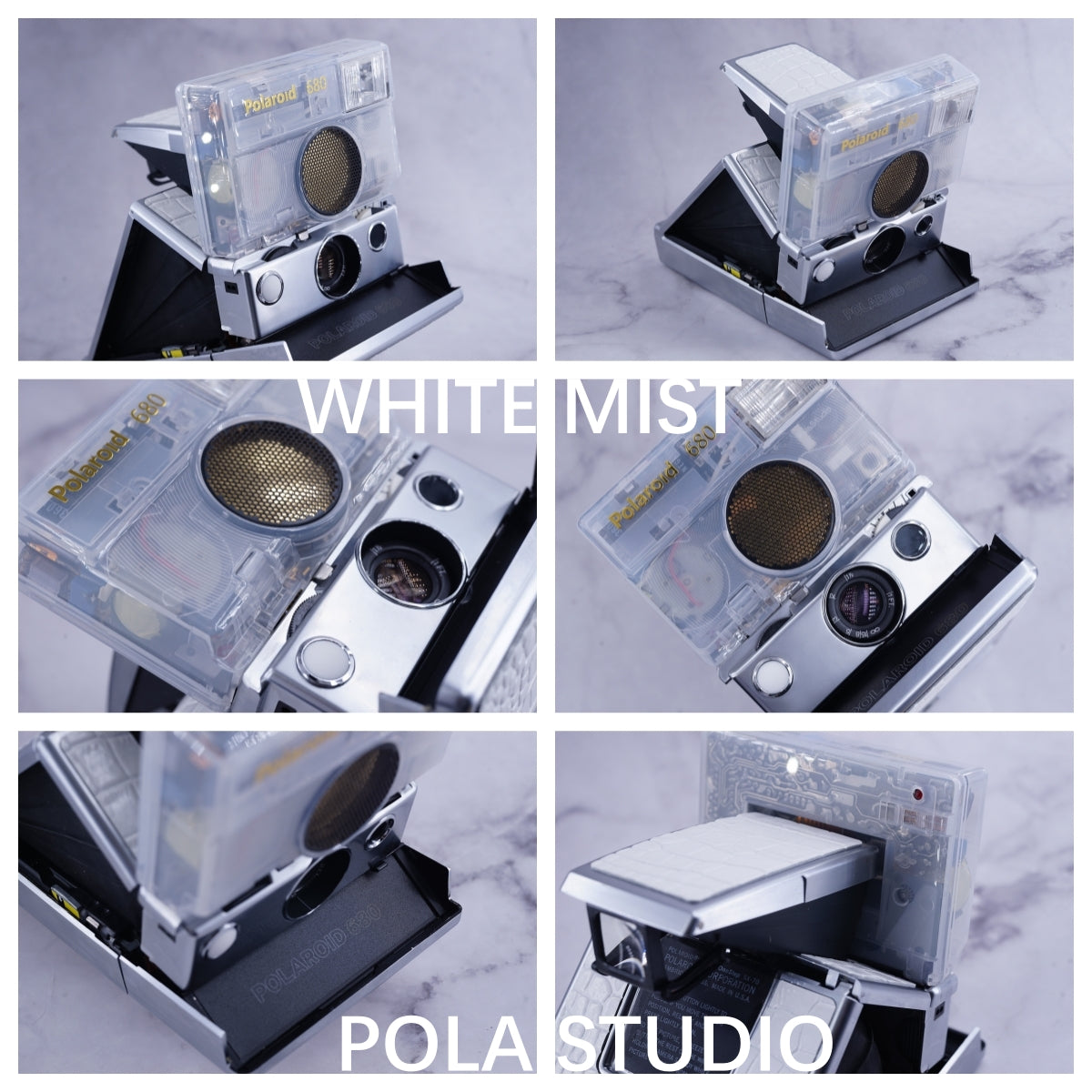Polaroid Camera transparent cover SONAR/680/690 WHITE MIST translucent