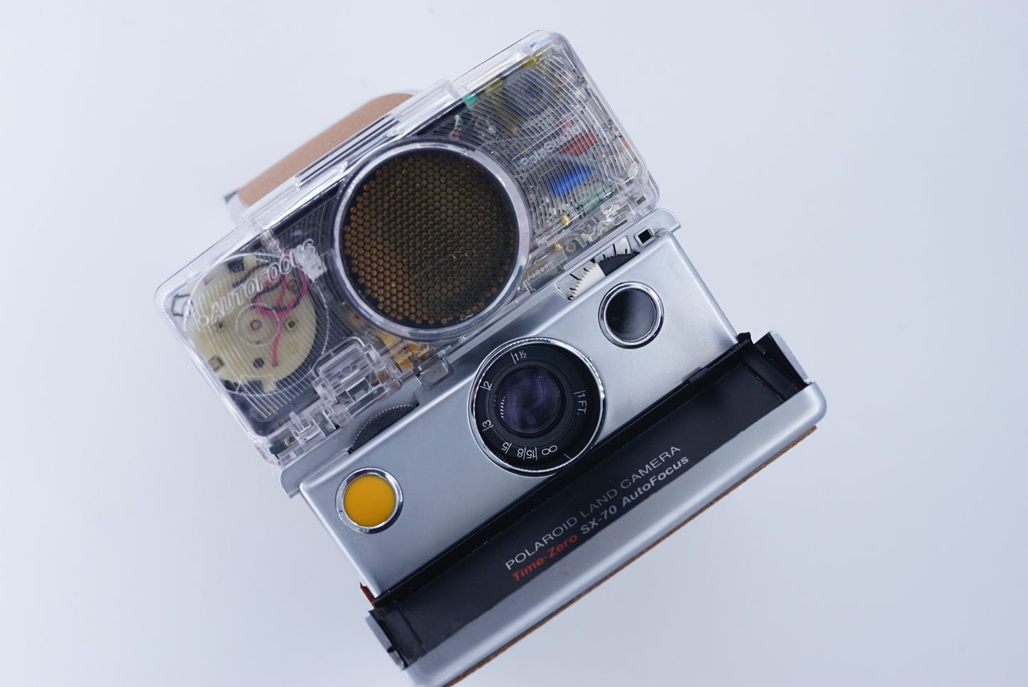 NEW PCB*Polaroid SX 70 Sonar Camera BROWN CLEAR HOUSING transparent COVER POWER KIT S