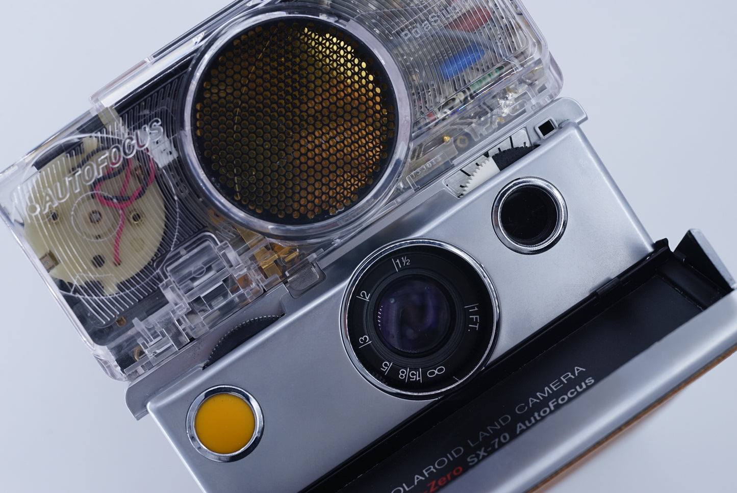 NEW PCB*Polaroid SX 70 Sonar Camera BROWN CLEAR HOUSING transparent COVER POWER KIT S