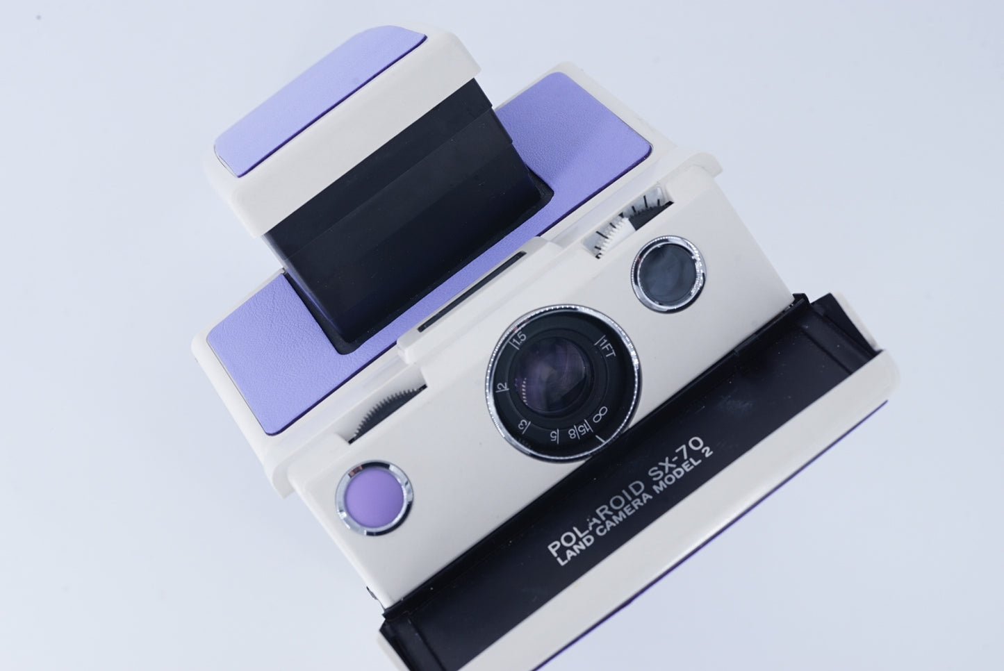 Polaroid Sx70 MODEL 2 WIHITE&PURPLE ivory camera Power kit S