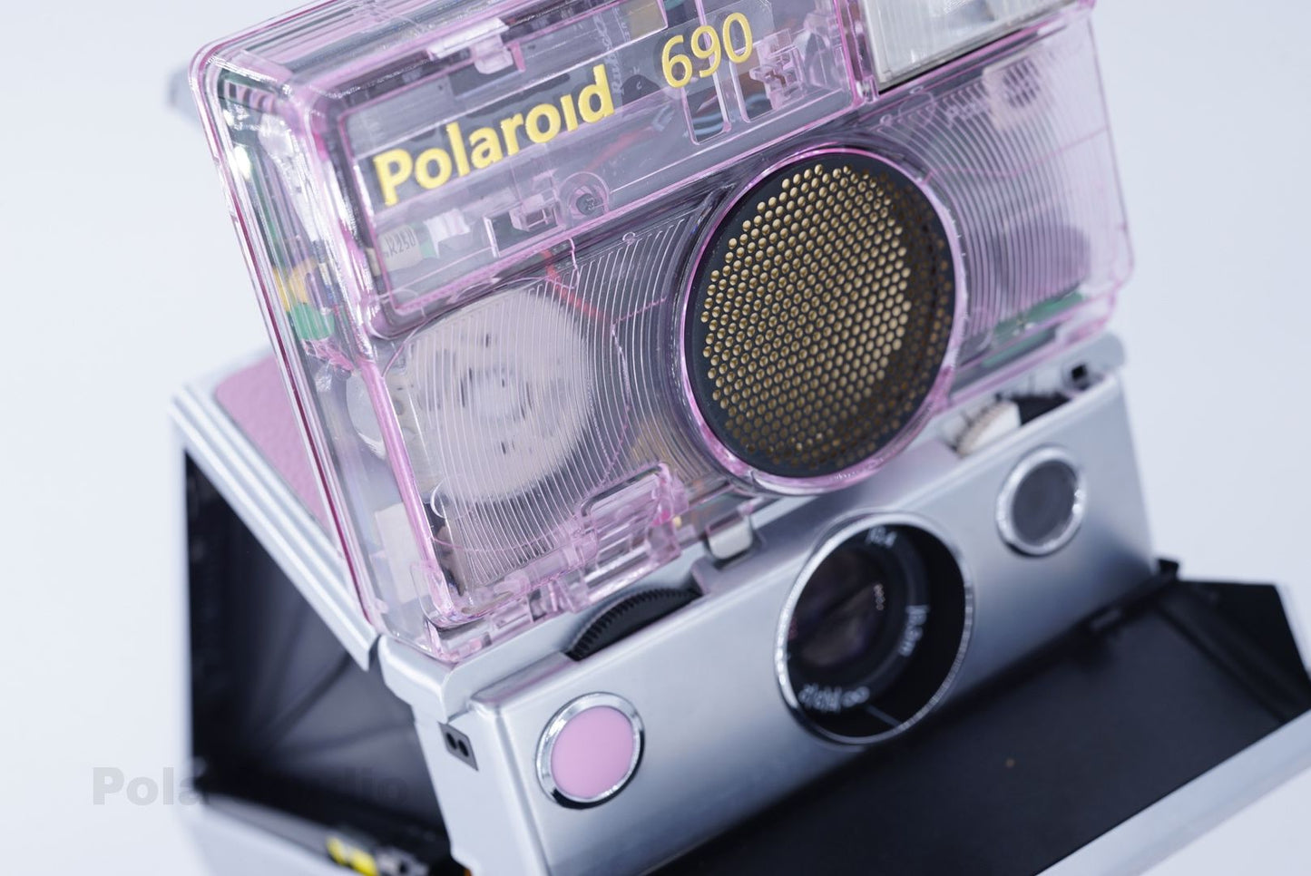 Polaroid SLR690 PINK TRANSPARENT CAMERA ITYPE POWER KIT S