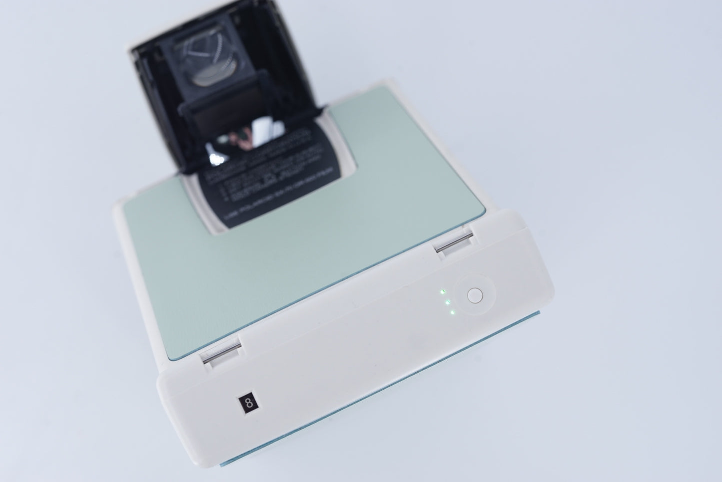 Polaroid Sx70 MODEL 2 WIHITE ivory camera S Power kit*MINT GREEN
