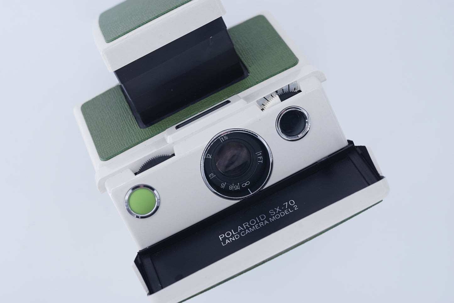 Polaroid Sx70 MODEL 2 WIHITE ivory camera S Power kit*Army Green