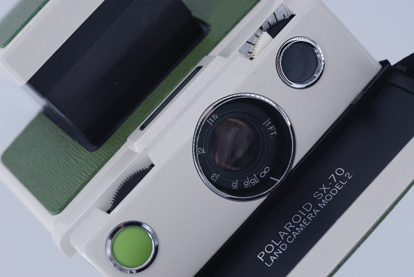 Polaroid Sx70 MODEL 2 WIHITE ivory camera S Power kit*Army Green