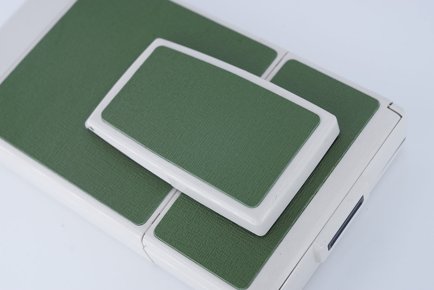 Polaroid Sx70 MODEL 2 WIHITE ivory camera S Power kit*Army Green