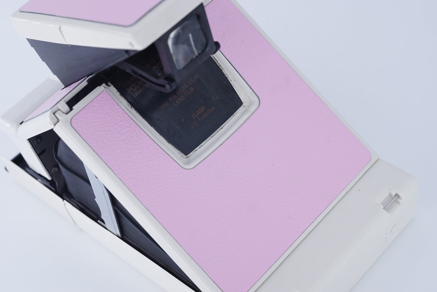 Polaroid Sx70 MODEL 2 WIHITE ivory camera S Power kit*PINK