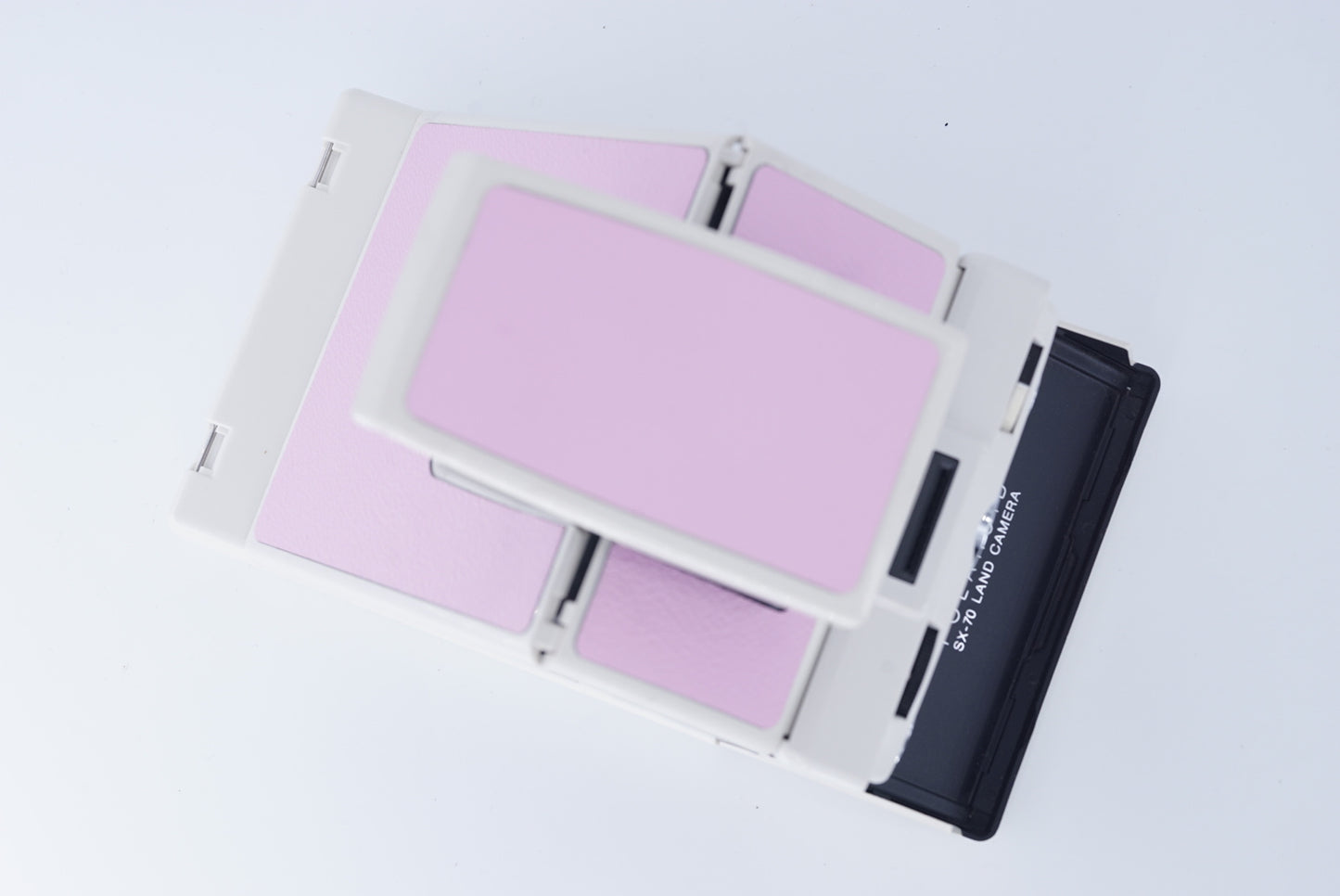 Polaroid Sx70 MODEL 2 WIHITE ivory camera S Power kit*PINK