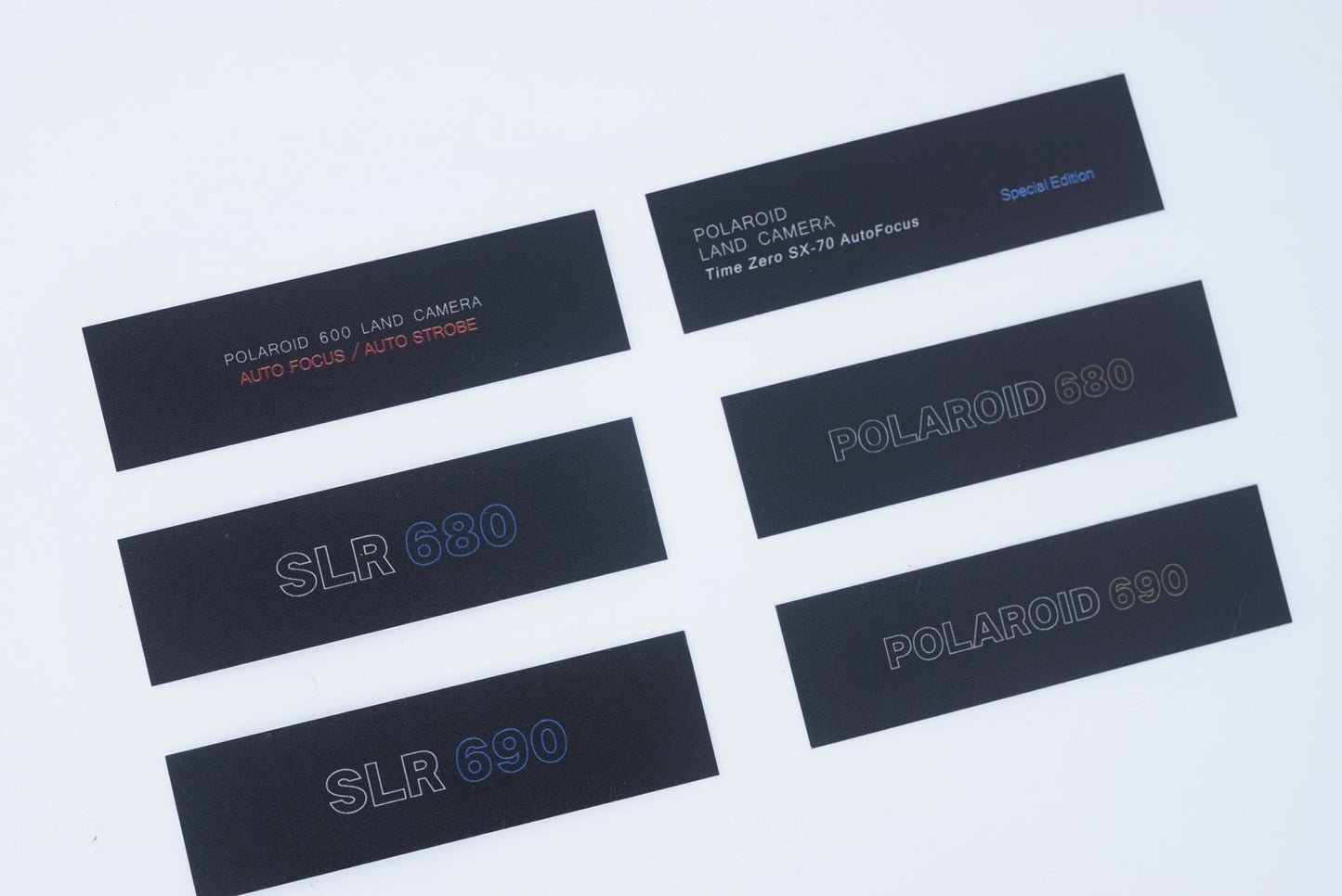 Polaroid SX70/ALPHA/ORIGINAL/SONAR/680/690 FILMDOOR LABLE STICKER