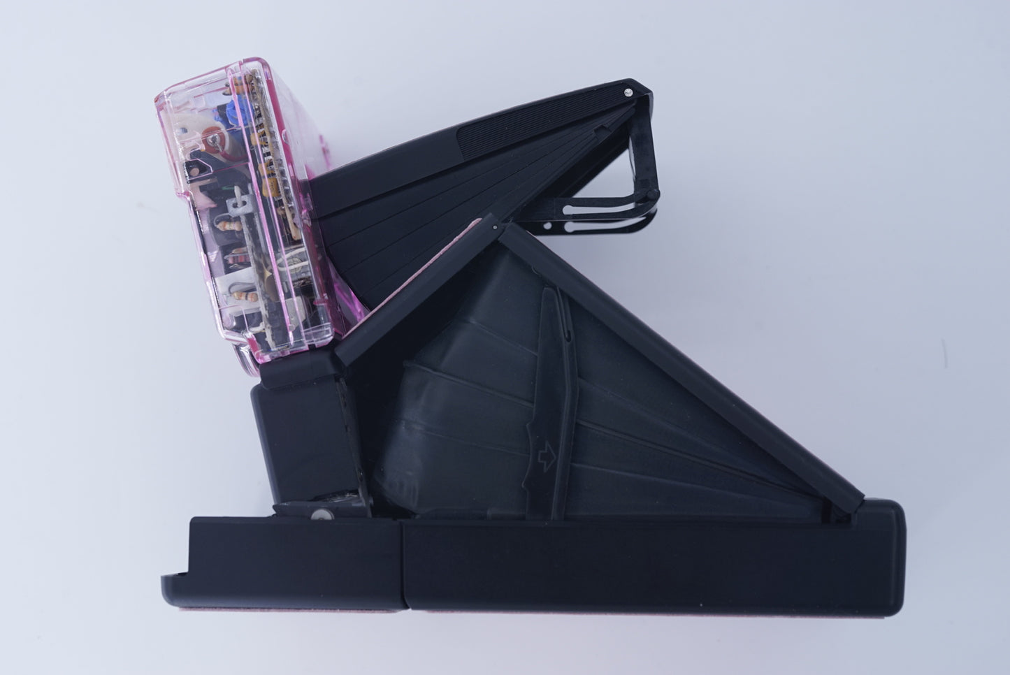 POLAROID SLR 680 BLACK PINK TRANSPARENT CAMERA