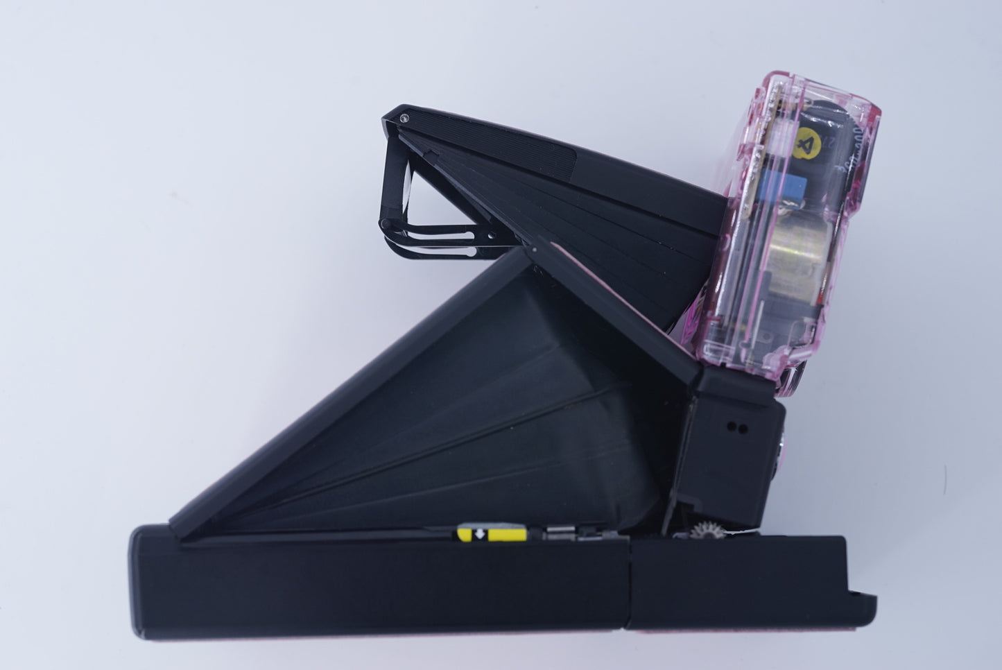 POLAROID SLR 680 BLACK PINK TRANSPARENT CAMERA