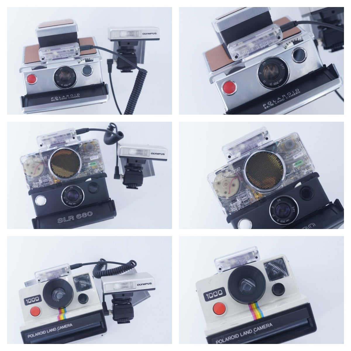 NEW*MINI Flash adapters for the Polaroid SX-70/Sonar/rainbow camera