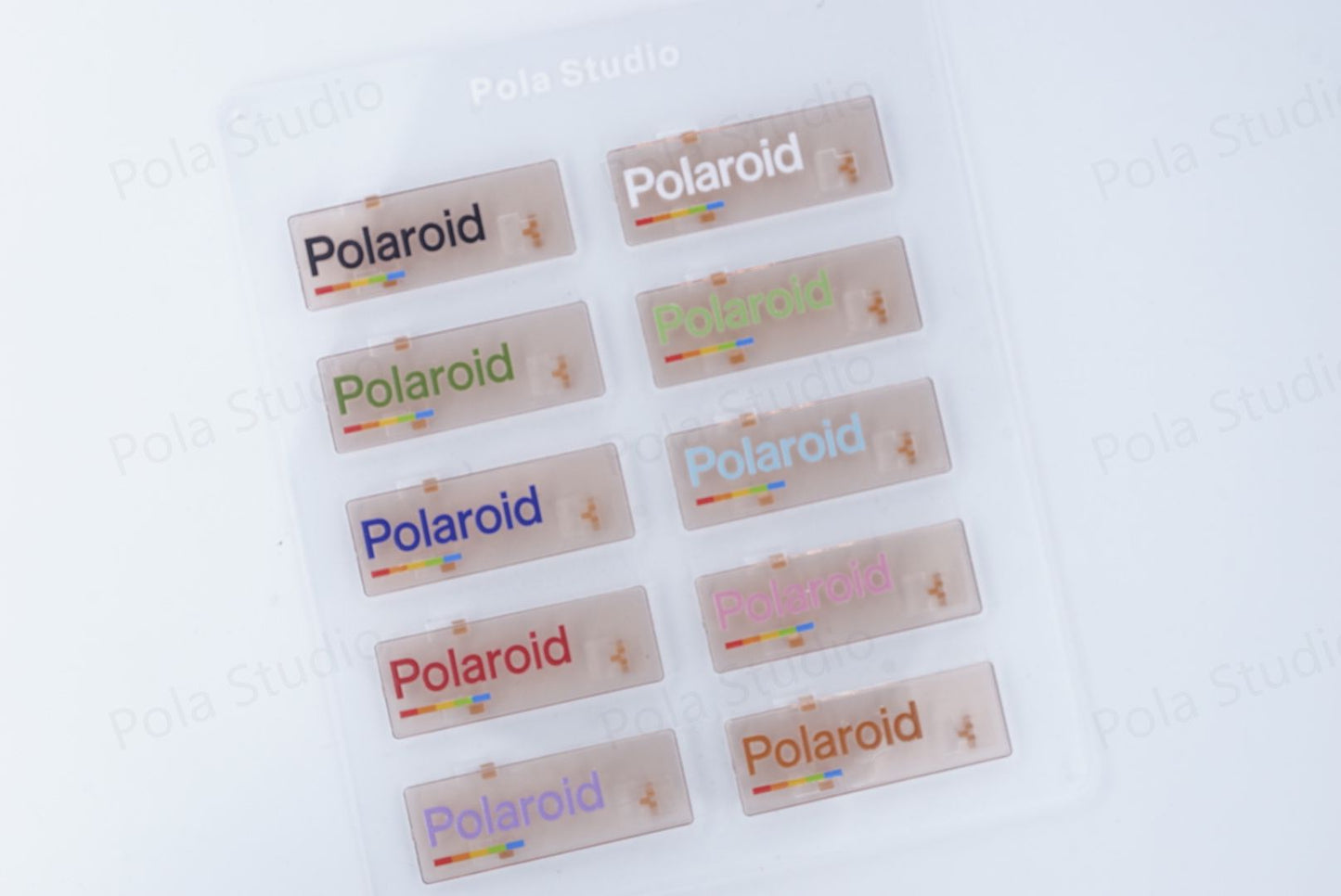 Polaroid Camera transparent NAMEPLATE 680/690 colorful ACCESSTORY