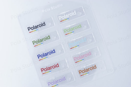 Polaroid Camera transparent NAMEPLATE  680/690 colorful ACCESSTORY