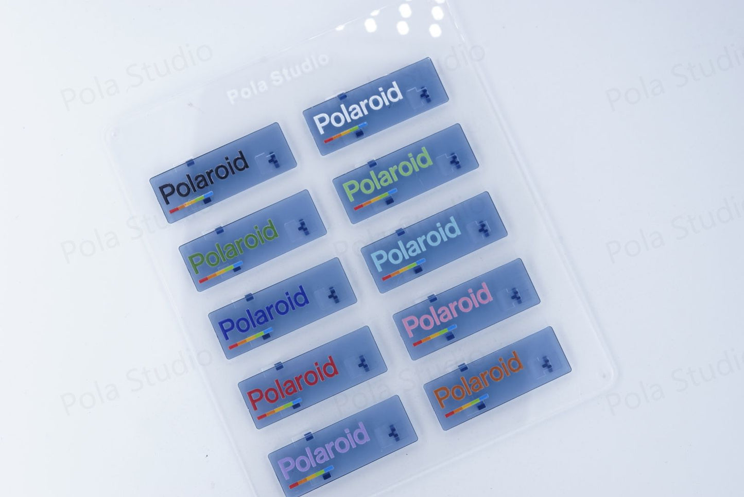 Polaroid Camera transparent NAMEPLATE 680/690 colorful ACCESSTORY