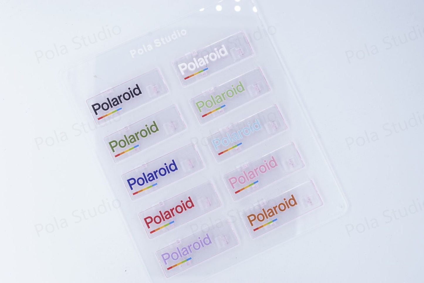 Polaroid Camera transparent NAMEPLATE 680/690 colorful ACCESSTORY