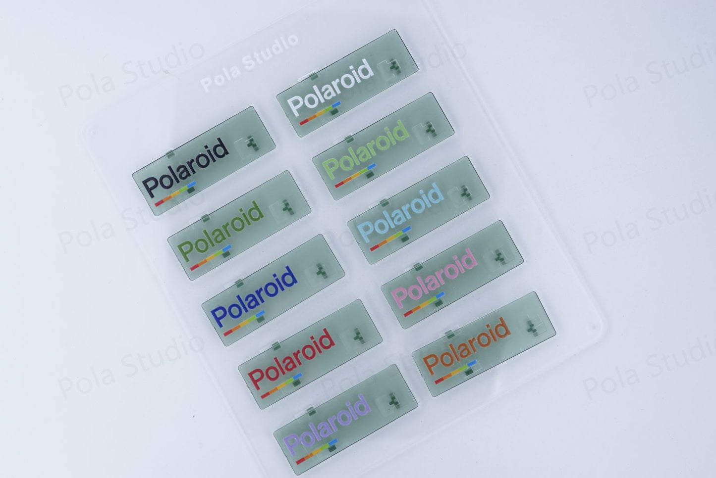 Polaroid Camera transparent NAMEPLATE 680/690 colorful ACCESSTORY