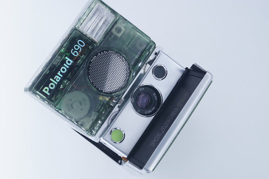 Polaroid SLR690 transparent GREEN SILVER CAMERA POWER KIT S instax camera sx70