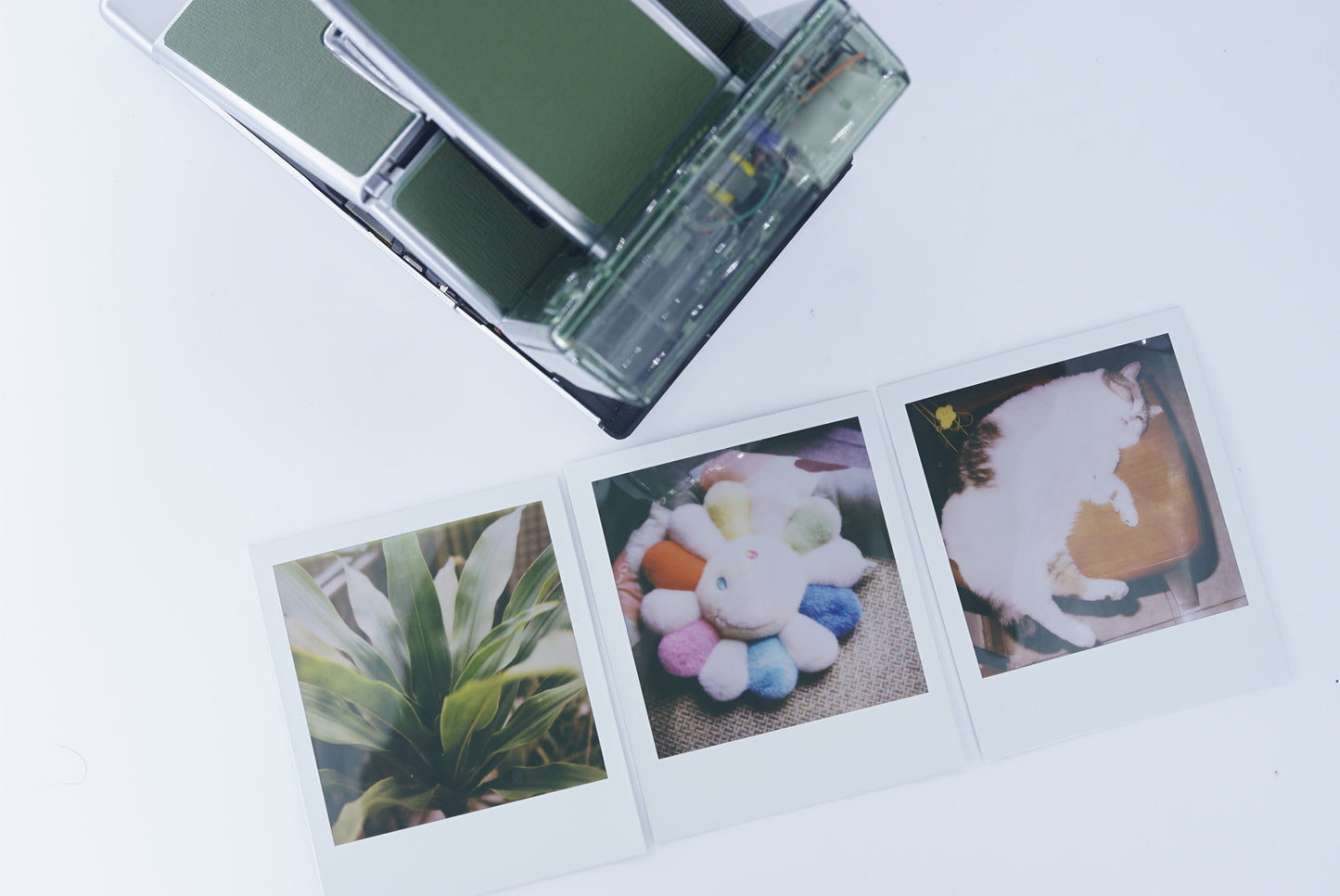 Polaroid SLR690 transparent GREEN SILVER CAMERA POWER KIT S instax camera sx70