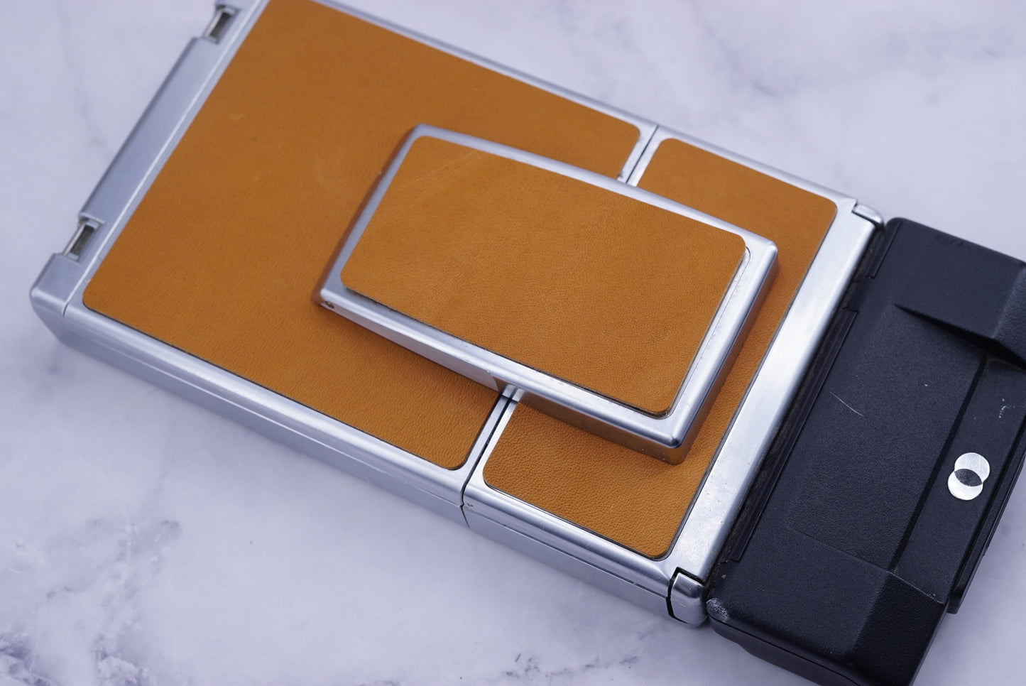 Polaroid sx70/sonar/680/690 camera skin Replacement Cover-Genuine Leather ORIGINAL BROWN