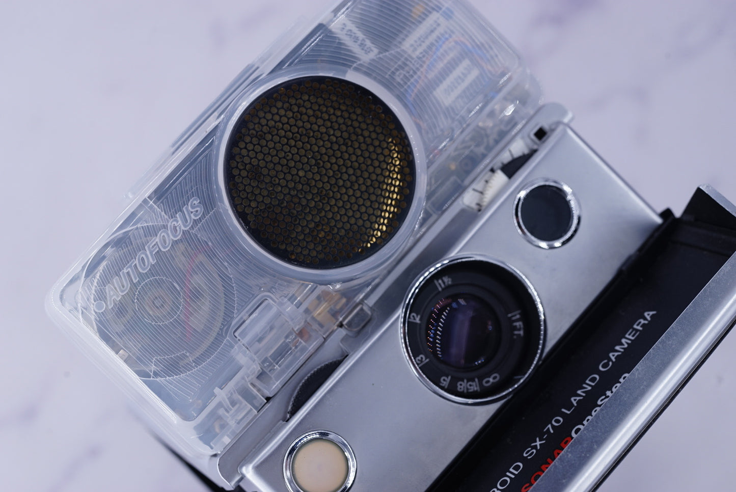 Polaroid Camera transparent cover SONAR WHITE MIST translucent