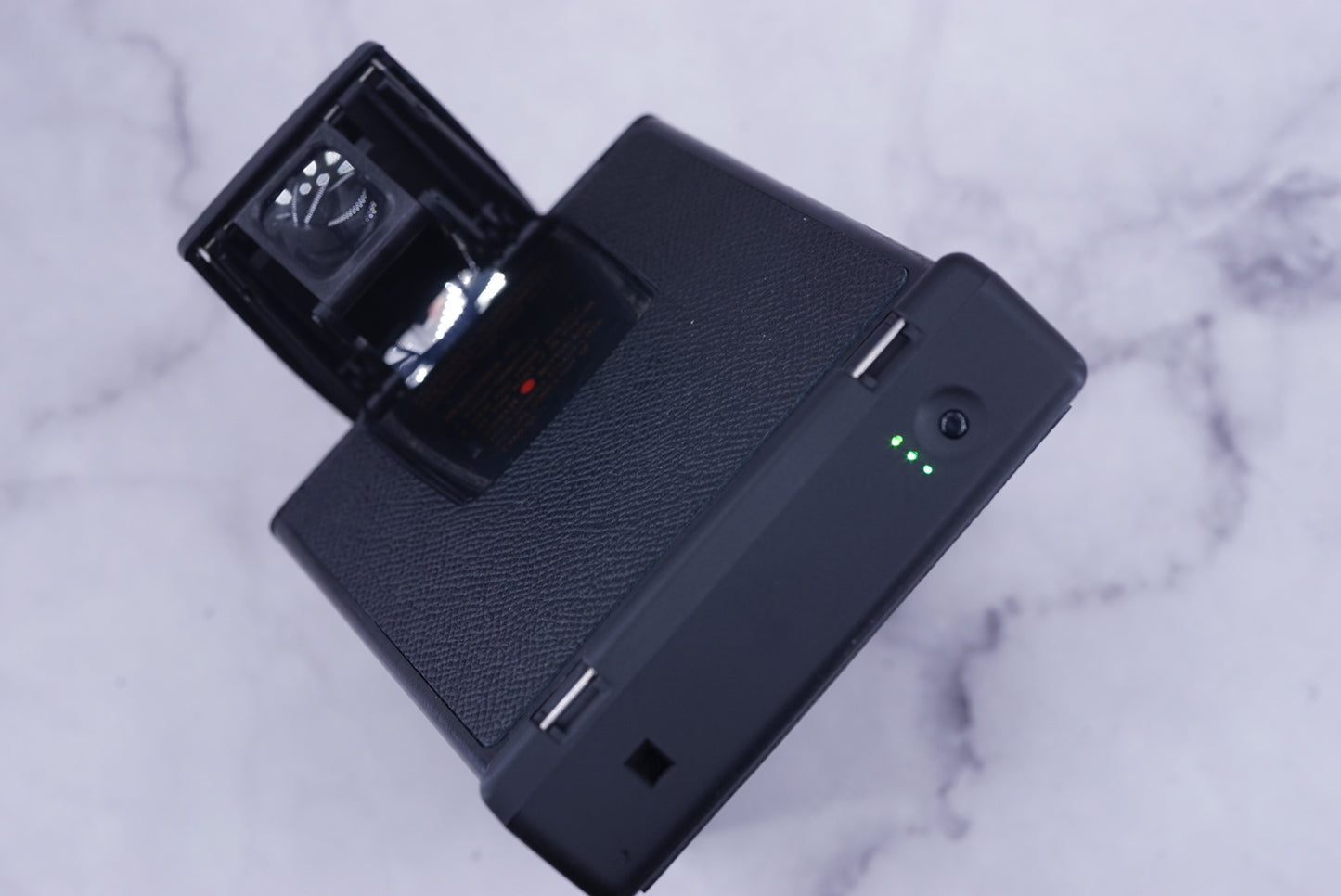 POLAROID SX70 ALPHA MOCEL 2 BLACK CAMERA WITH ITYPE BACK POWER KIT S