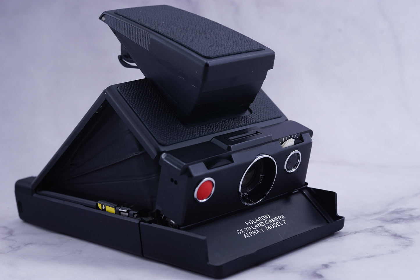 POLAROID SX70 ALPHA MOCEL 2 BLACK CAMERA WITH ITYPE BACK POWER KIT S