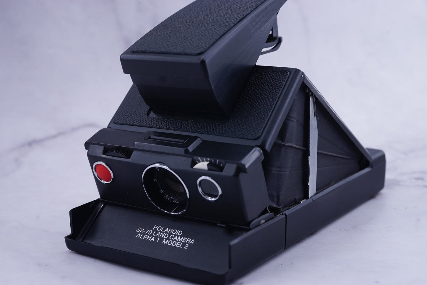 POLAROID SX70 ALPHA MOCEL 2 BLACK CAMERA WITH ITYPE BACK POWER KIT S