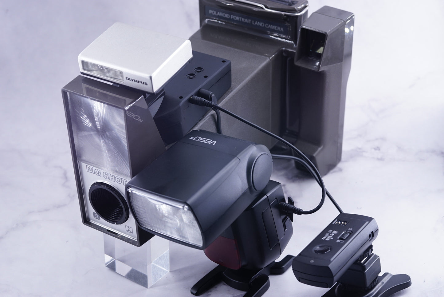 NEW*PRO VER POLAROID BIGSHOT FLASH ADAPTER HOTSHOE-MAGIC-X PRO ACCESSTORY