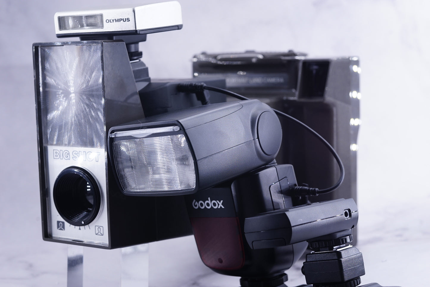 NEW*PRO VER POLAROID BIGSHOT FLASH ADAPTER HOTSHOE-MAGIC-X PRO ACCESSTORY