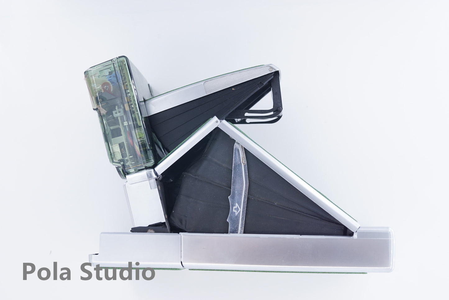 Polaroid SLR680 transparent GREEN SILVER CAMERA POWER KIT S instax camera sx70