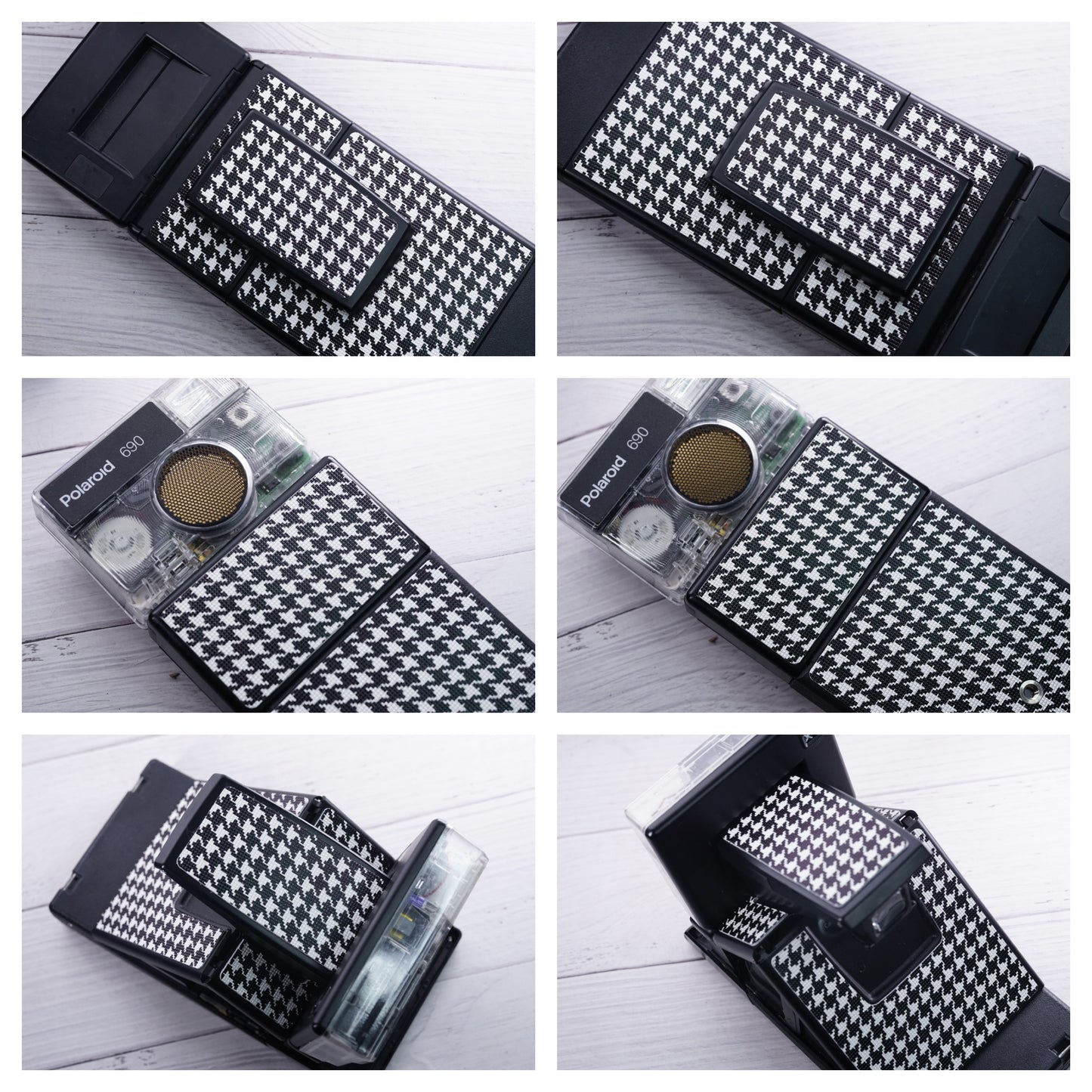 Polaroid sx70/sonar/680/690 camera skin Replacement Cover-Genuine Leather- Swallow gird
