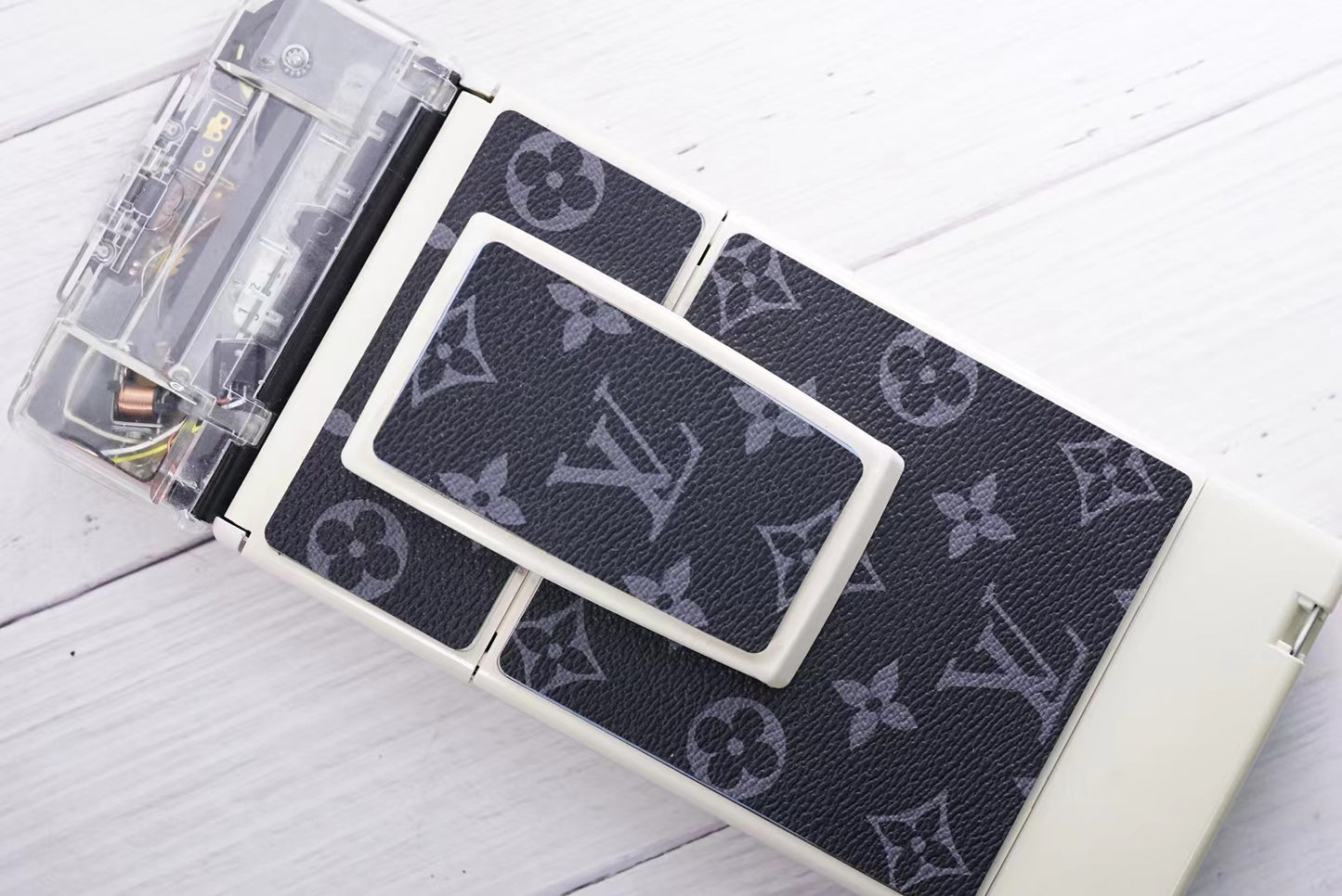 Polaroid sx70/sonar/680/690 camera skin Replacement BLACK LV LOGO
