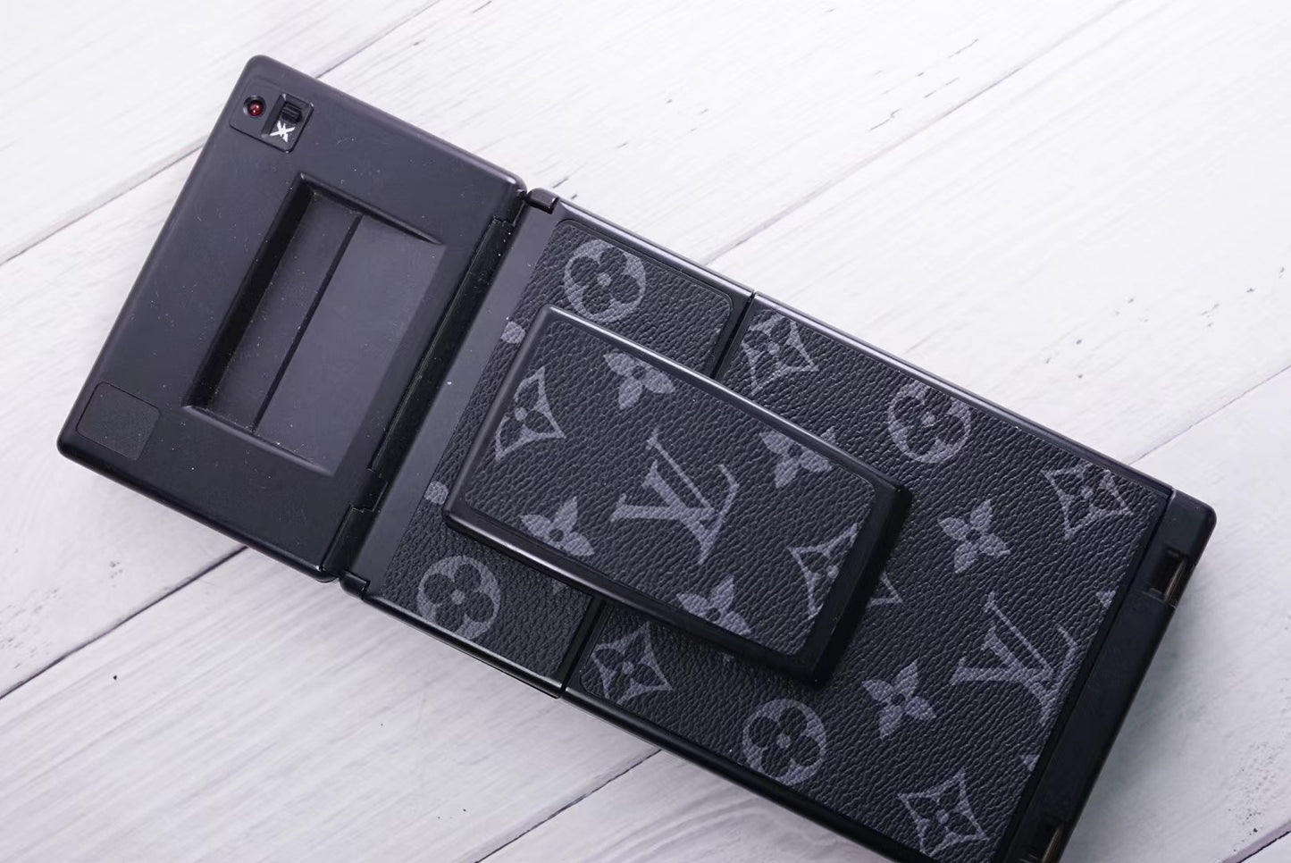 Polaroid sx70/sonar/680/690 camera skin Replacement BLACK LV LOGO