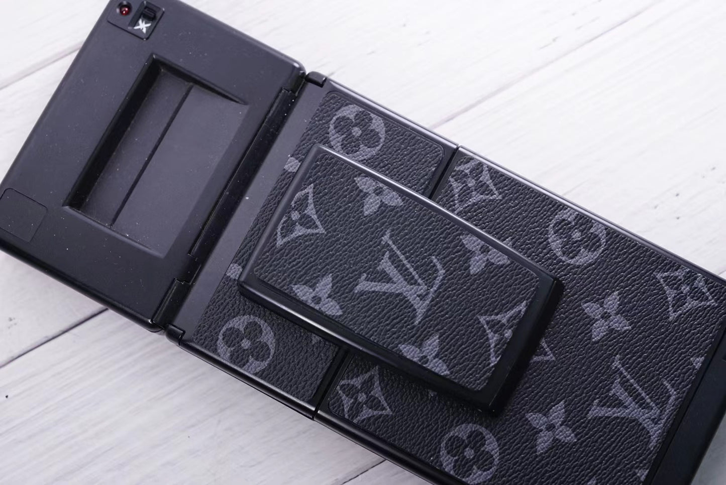 Polaroid sx70/sonar/680/690 camera skin Replacement BLACK LV LOGO