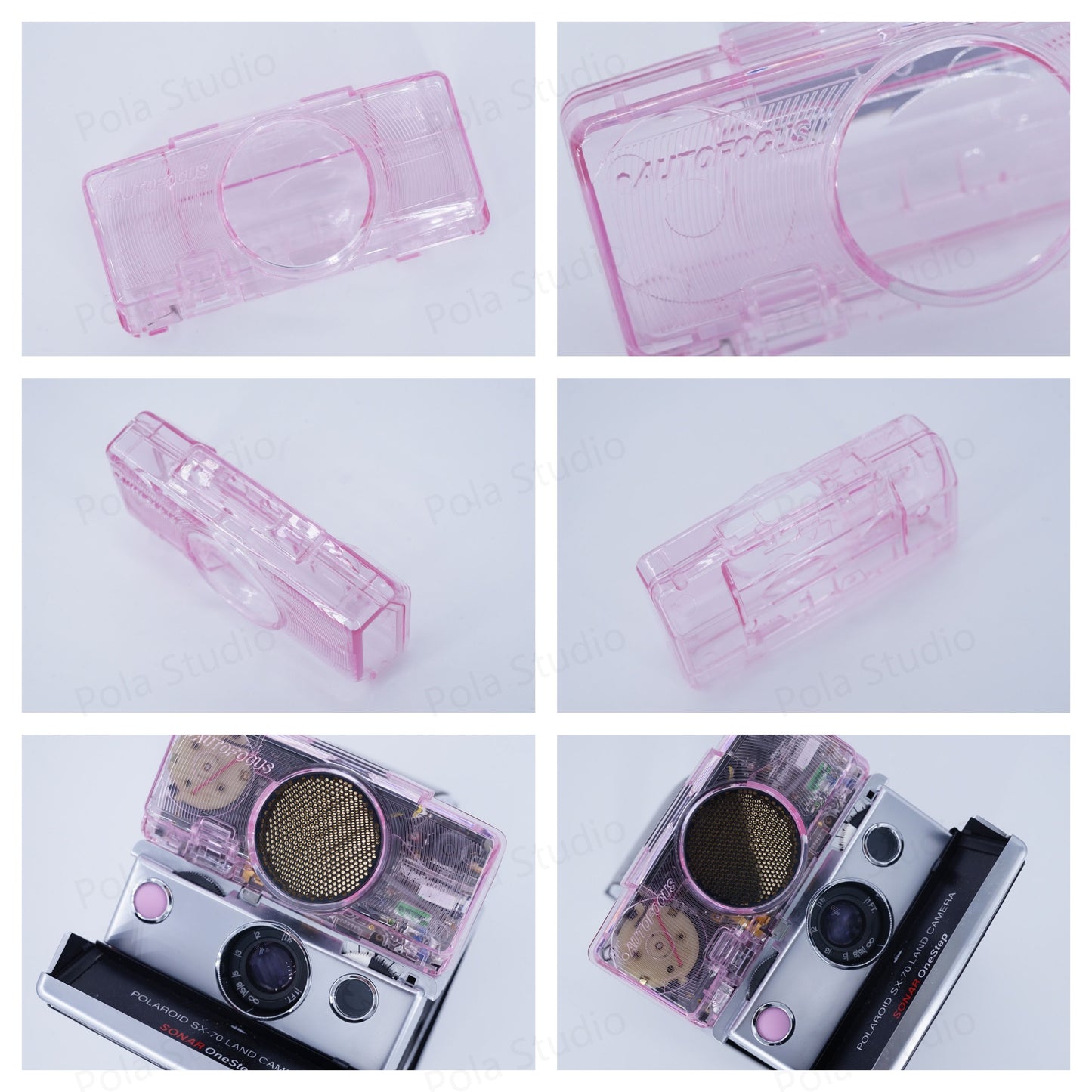 Polaroid Camera transparent cover SONAR SX70 CLEAR Customized