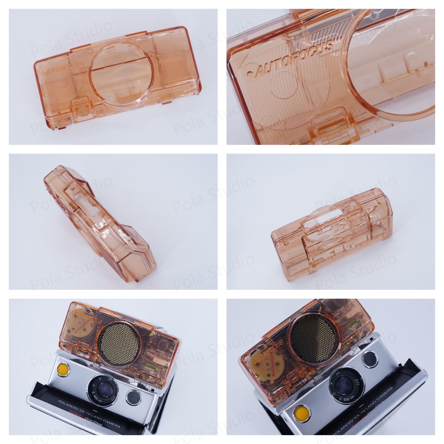 Polaroid Camera transparent cover SONAR SX70 CLEAR Customized