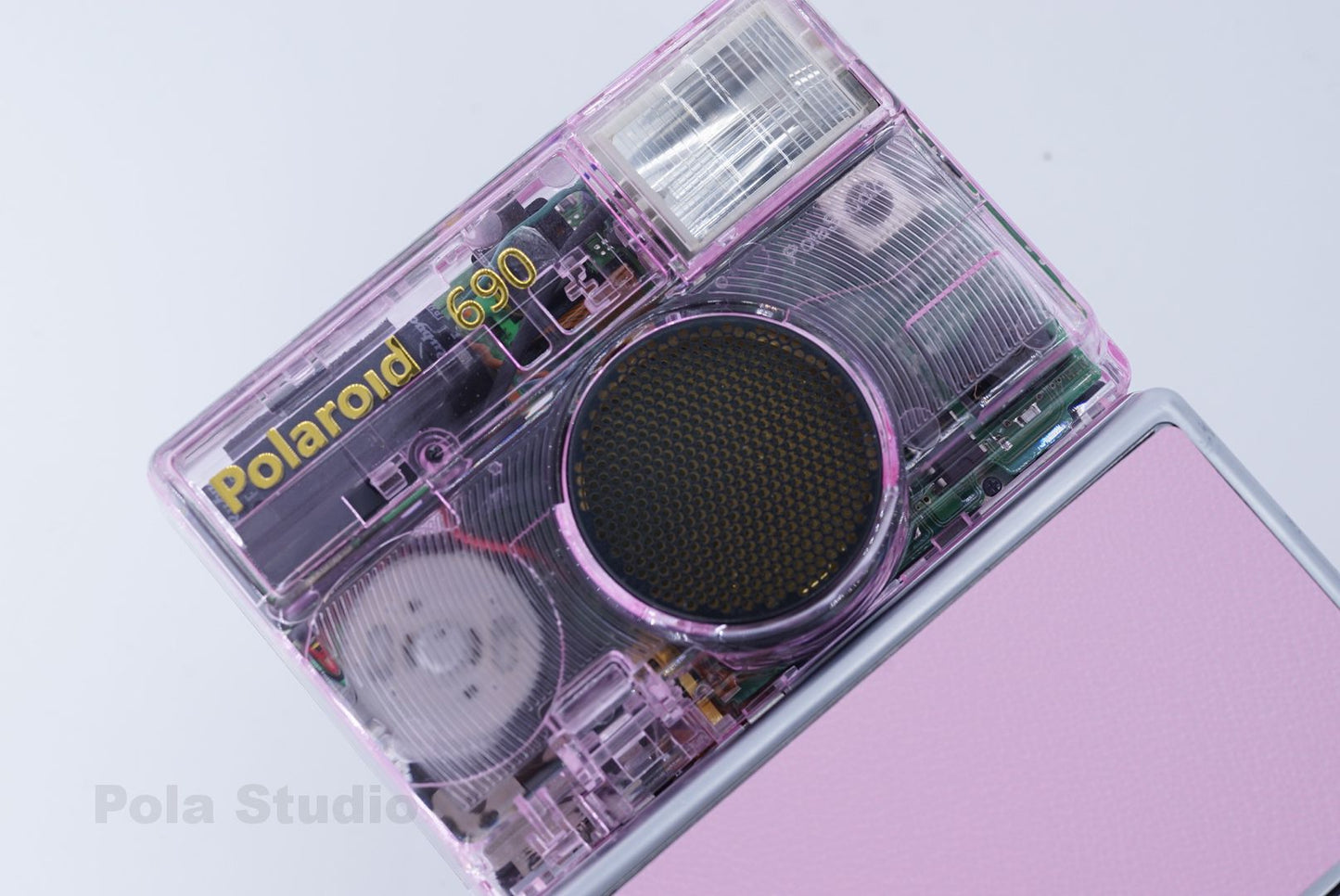 Polaroid SLR690 PINK TRANSPARENT CAMERA ITYPE POWER KIT S