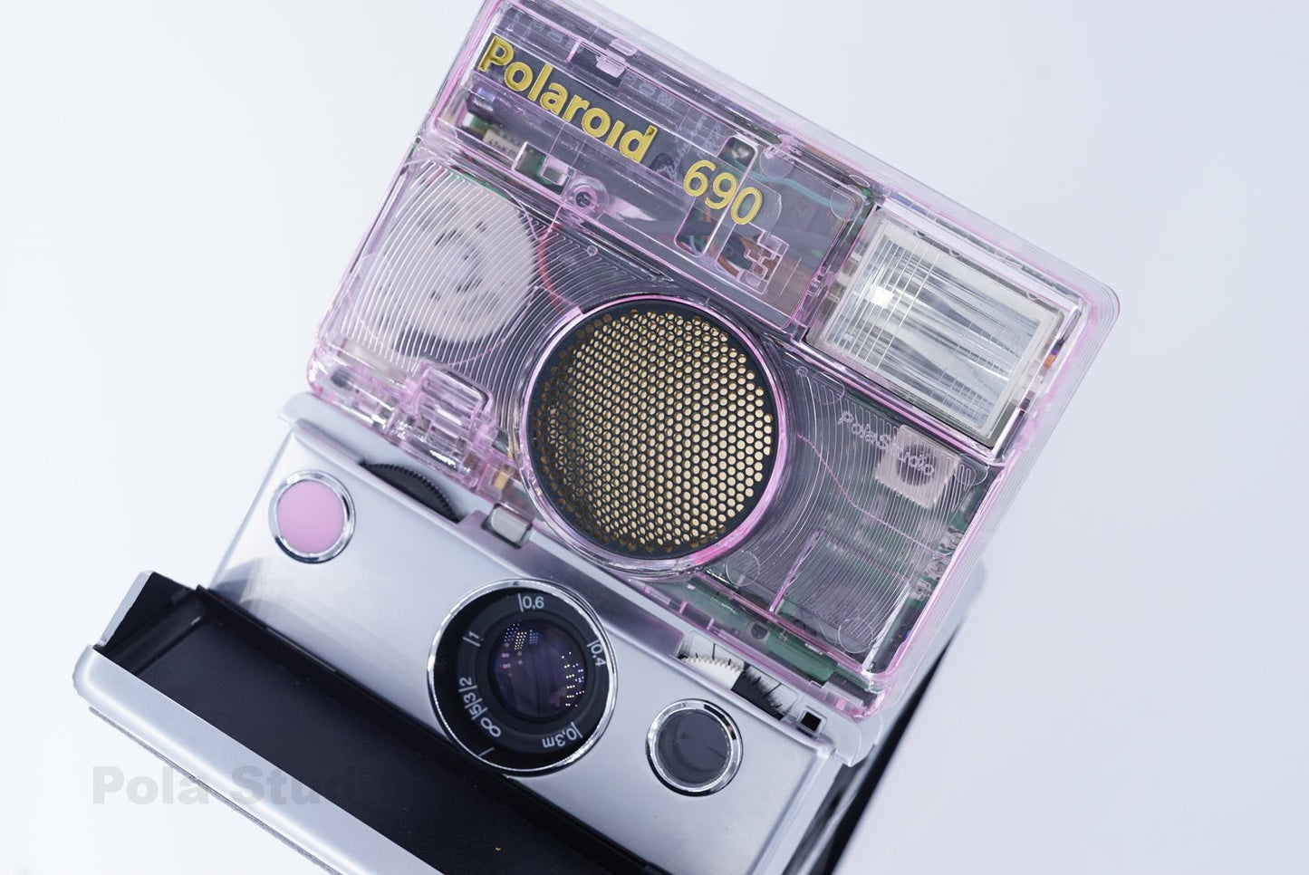 Polaroid SLR690 PINK TRANSPARENT CAMERA ITYPE POWER KIT S