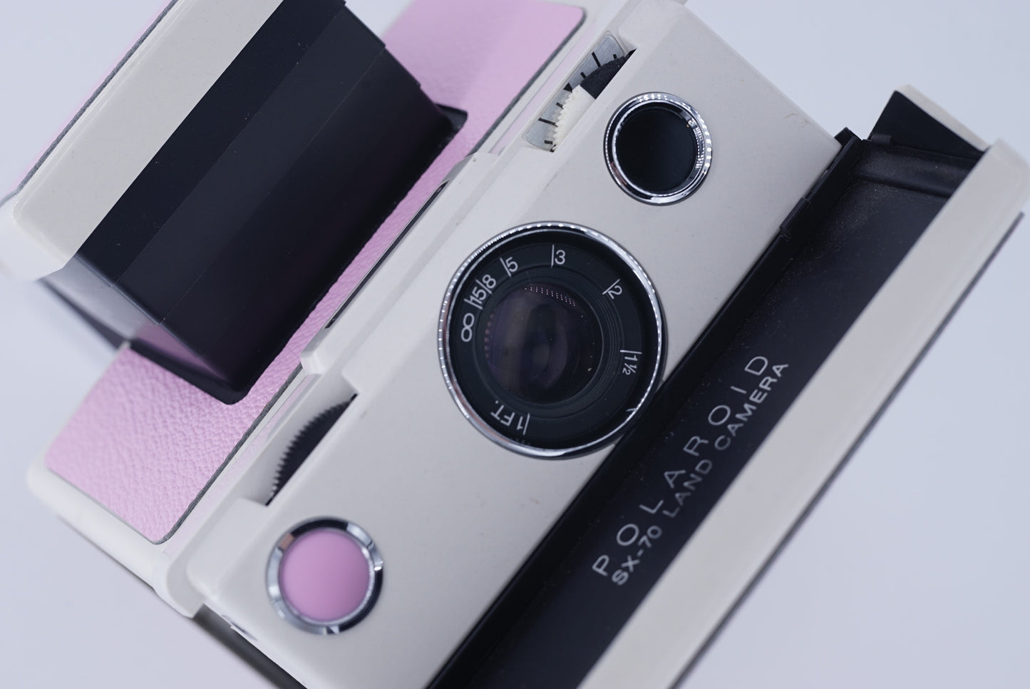 Polaroid Sx70 MODEL 2 WIHITE ivory camera S Power kit*PINK