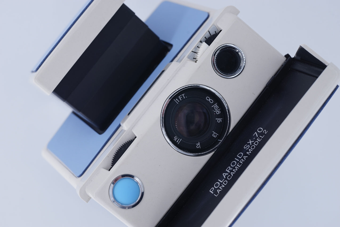 Polaroid Sx70 MODEL 2 WIHITE ivory camera S Power kit*SKY BLUE