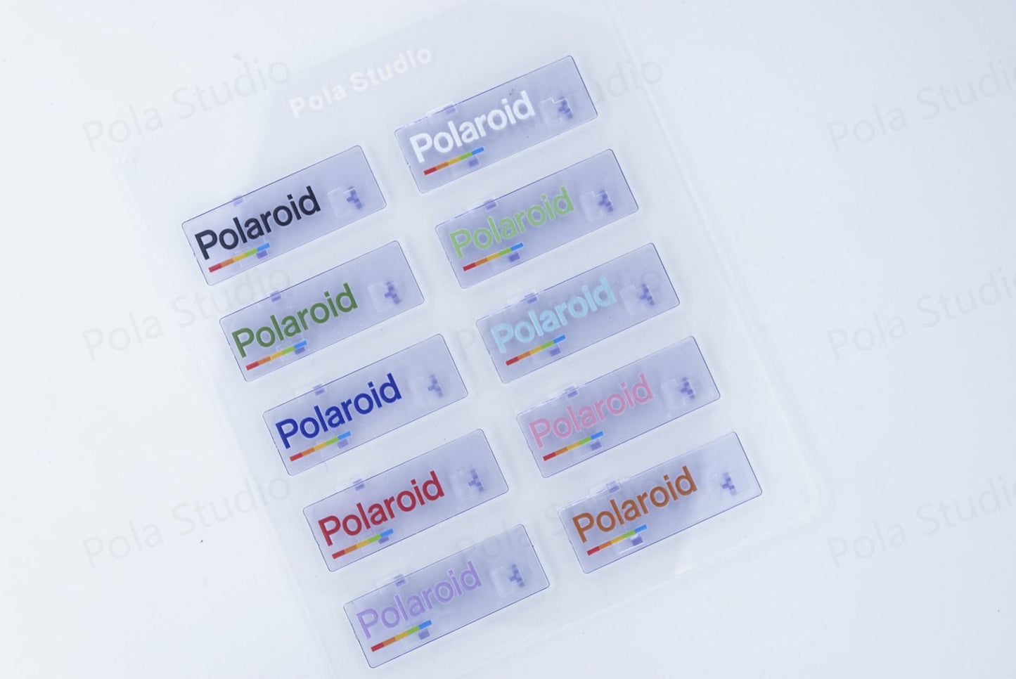 Polaroid Camera transparent NAMEPLATE  680/690 colorful ACCESSTORY