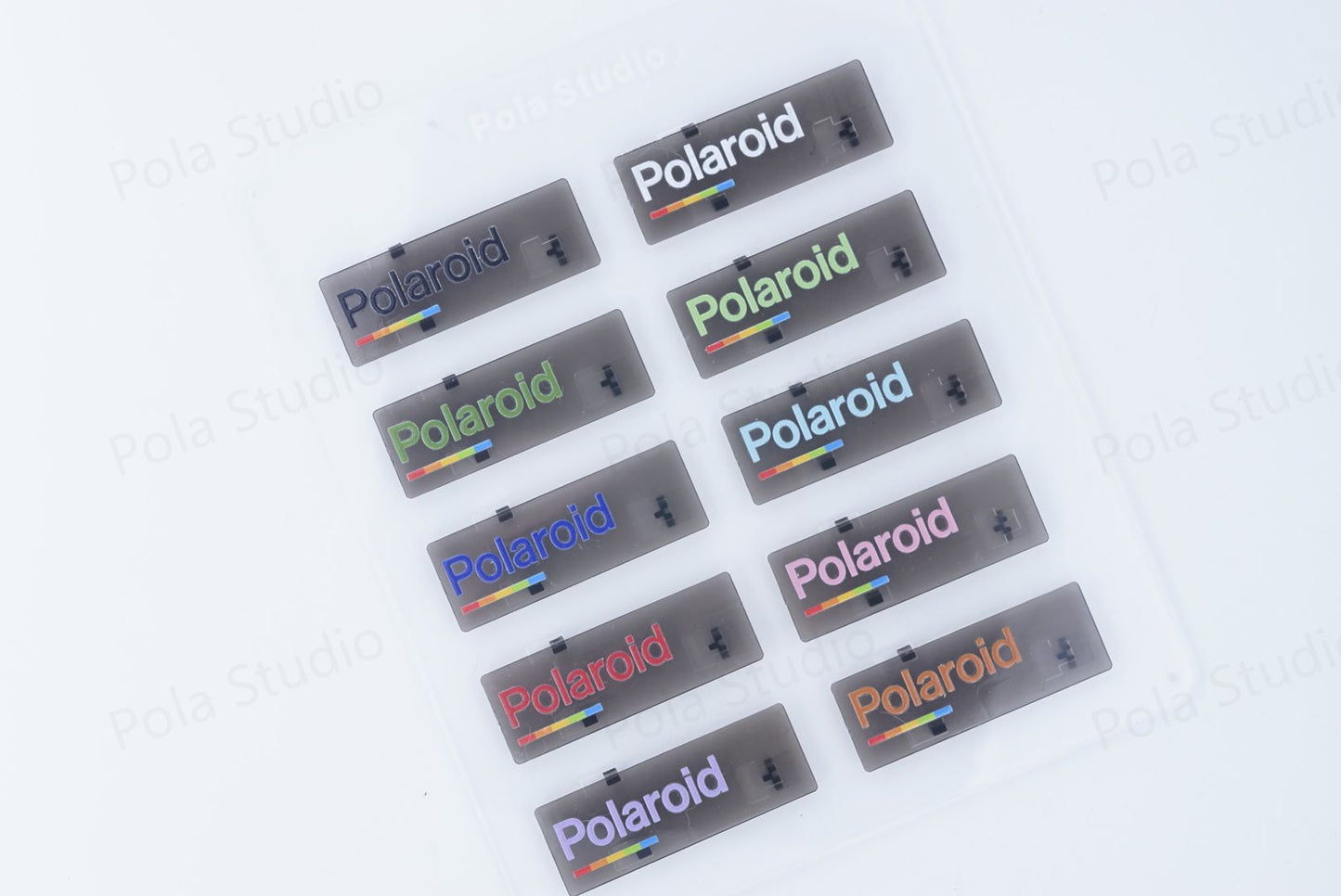 Polaroid Camera transparent NAMEPLATE  680/690 colorful ACCESSTORY