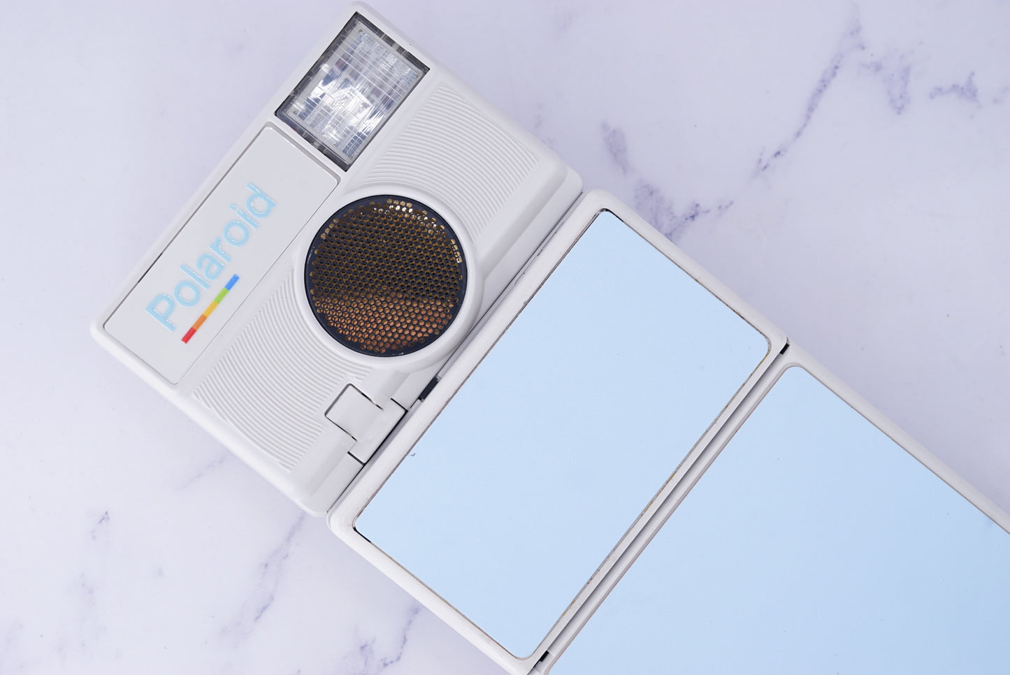 Polaroid SLR 680/690 White Body Blue shutter button Custom Edition