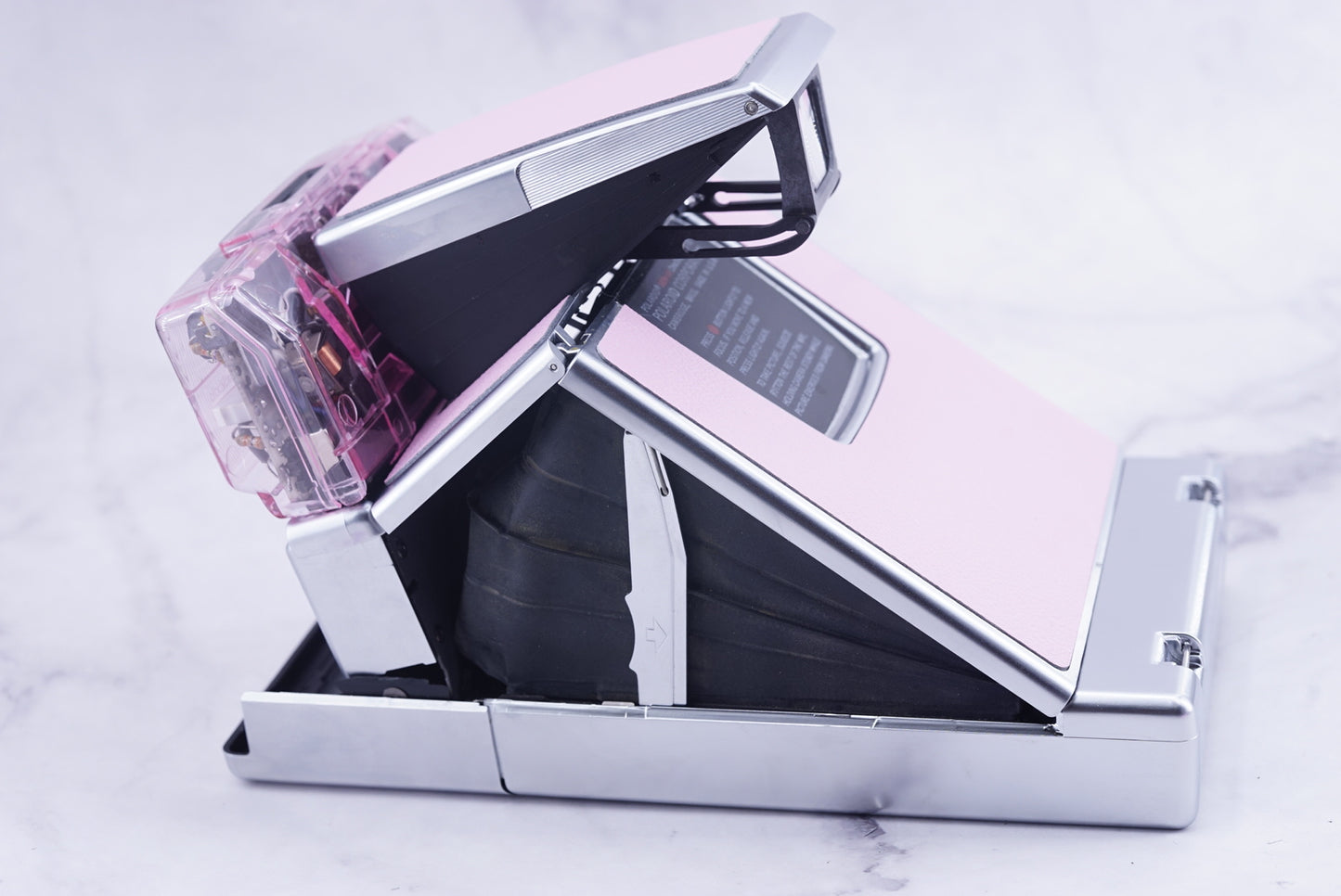 NEW PCB*Polaroid SX 70 Sonar Camera PINK HOUSING transparent COVER POWER KIT S