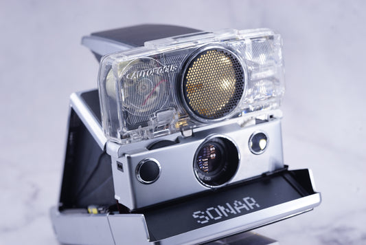 NEW PCB*Polaroid SX 70 Sonar Camera CLEAR HOUSING transparent COVER POWER KIT S& POLA FLASH