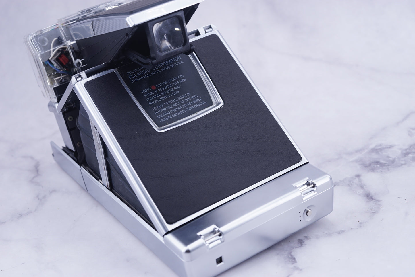 NEW PCB*Polaroid SX 70 Sonar Camera CLEAR HOUSING transparent COVER POWER KIT S& POLA FLASH