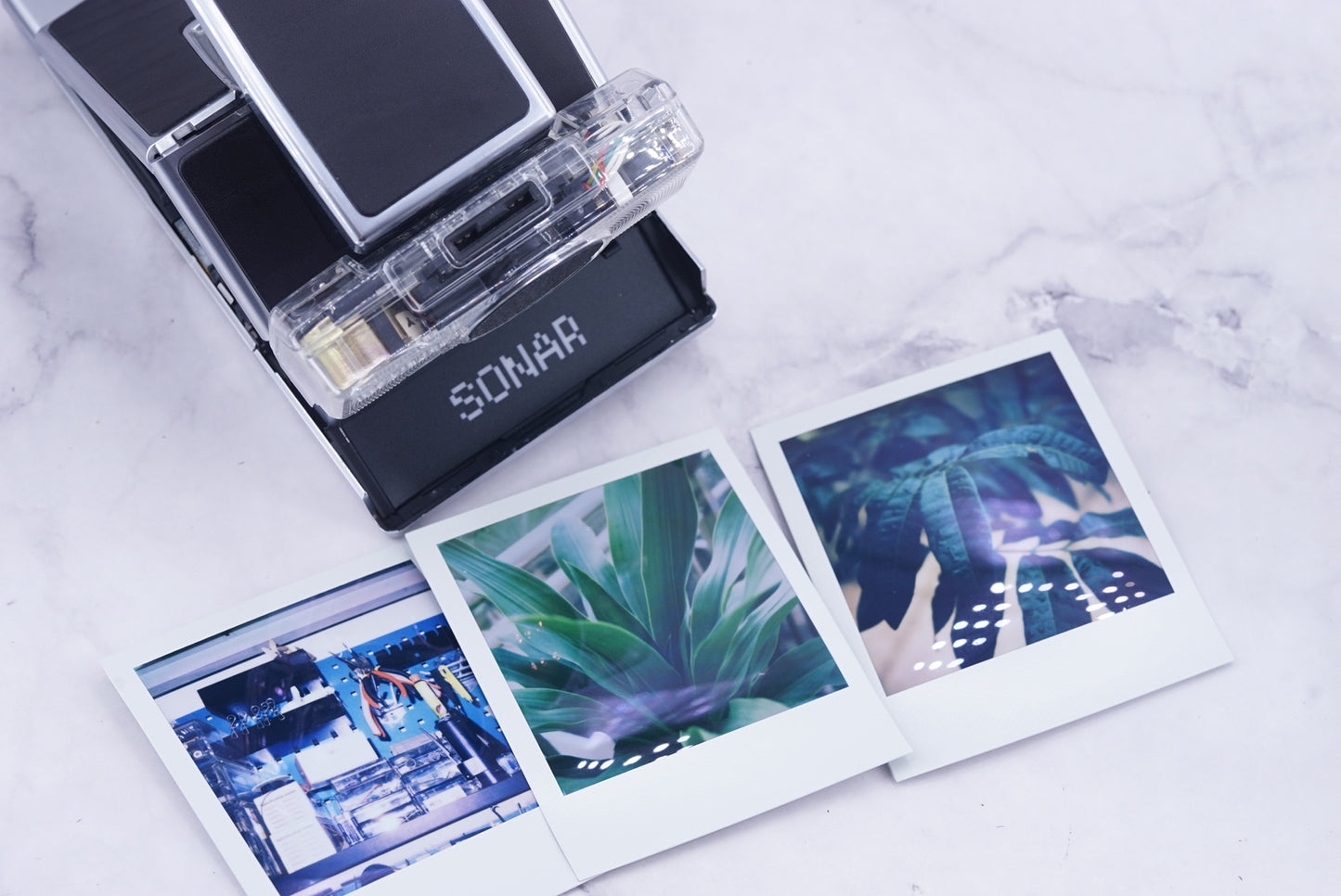NEW PCB*Polaroid SX 70 Sonar Camera CLEAR HOUSING transparent COVER POWER KIT S& POLA FLASH