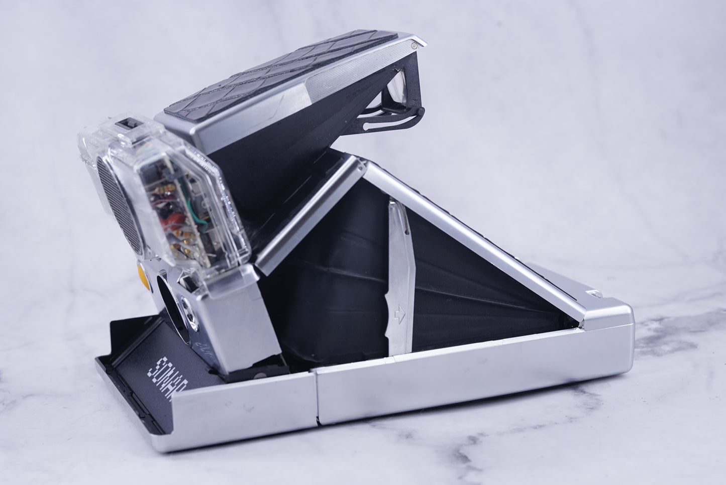 NEW PCB*Polaroid SX 70 Sonar Camera CLEAR HOUSING transparent COVER POWER KIT S& POLA FLASH