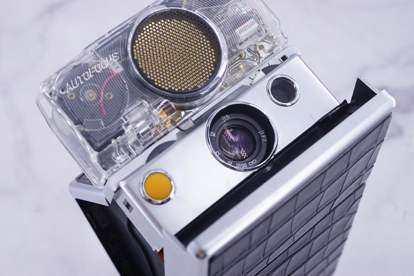 NEW PCB*Polaroid SX 70 Sonar Camera CLEAR HOUSING transparent COVER POWER KIT S& POLA FLASH